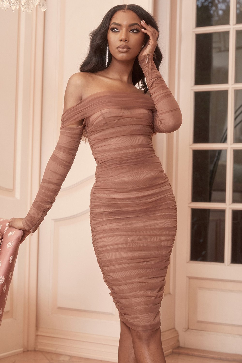 Tulle Off Shoulder Dress – Sepia Boutique