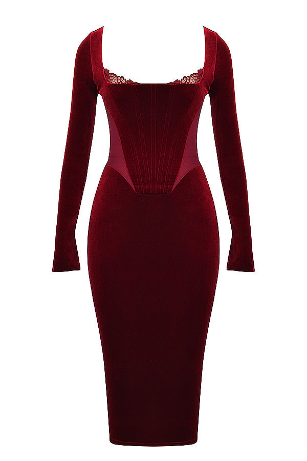 lace velvet dress