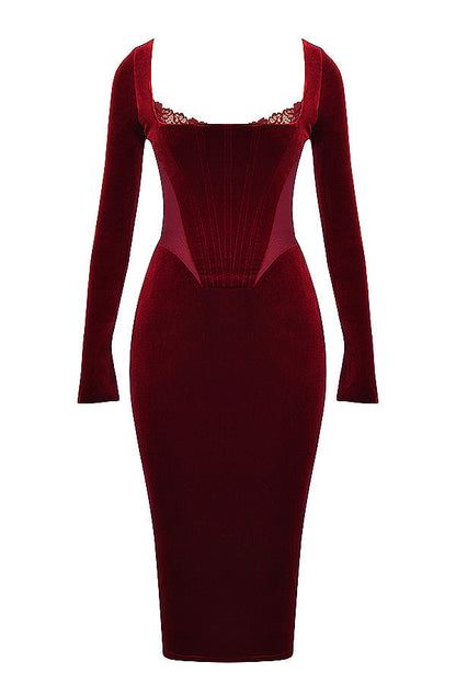 lace velvet dress