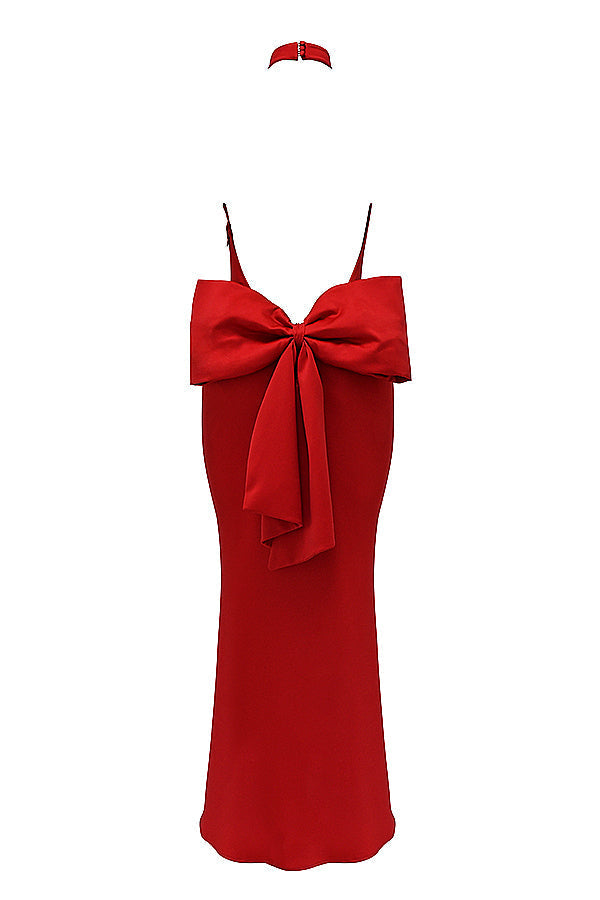 dress with bow in back