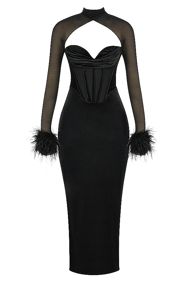 black velvet formal dress